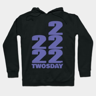 22222 Twosday in Very Peri Typography Hoodie